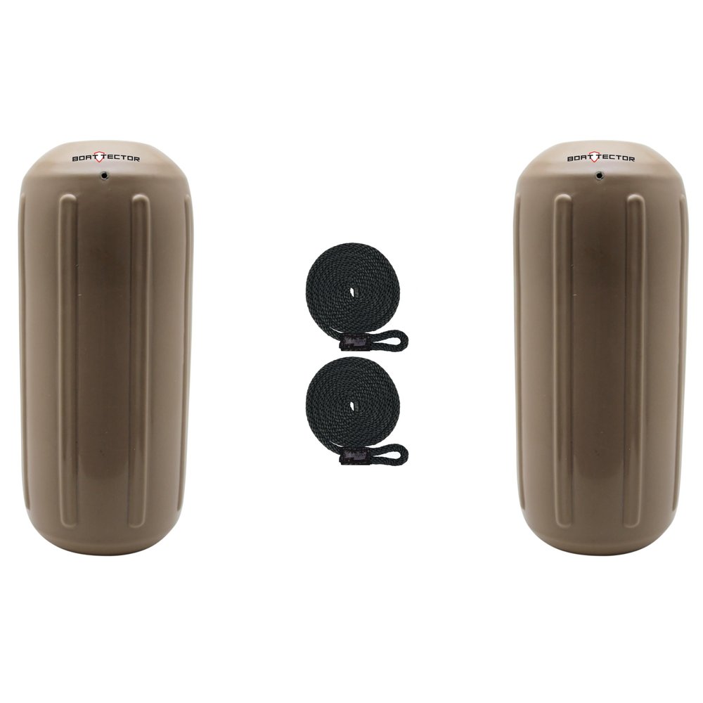 Extreme Max 3006.7465.2 BoatTector HTM Inflatable Fender Value 2-Pack - 6.5" x 15", Sand