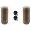 Extreme Max 3006.7465.2 BoatTector HTM Inflatable Fender Value 2-Pack - 6.5" x 15", Sand view 1
