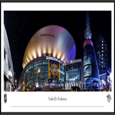 Bridgestone Arena, Home of the Nashville Predators - 40.25x13.75-inch Standard Framed Print by Blakeway Panoramas