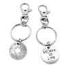 10 Pieces Keyring Keychain Wholesale Suppliers Jewelry Lobster Clasps AX7B1Q Believe in Love Sign Tag view 1