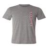 CornBorn Nebraska Tee Shirt - Premium Tri-Blend Striped Vertical University of Nebraska - Premium Heather - Extra Small view 1