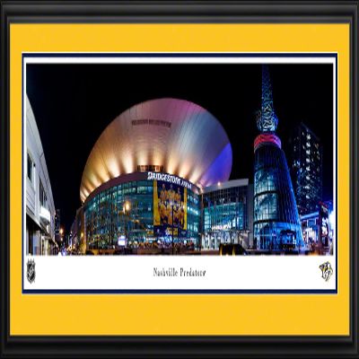 Bridgestone Arena, Home of the Nashville Predators - 44x18-inch Double Mat, Deluxe Framed Picture by Blakeway Panoramas