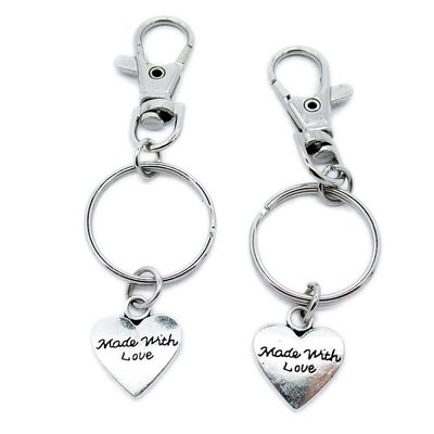 10 Pieces Keyring Keychain Wholesale Suppliers Jewelry Lobster Clasps NM4L3W Love Handmade Signs Tag