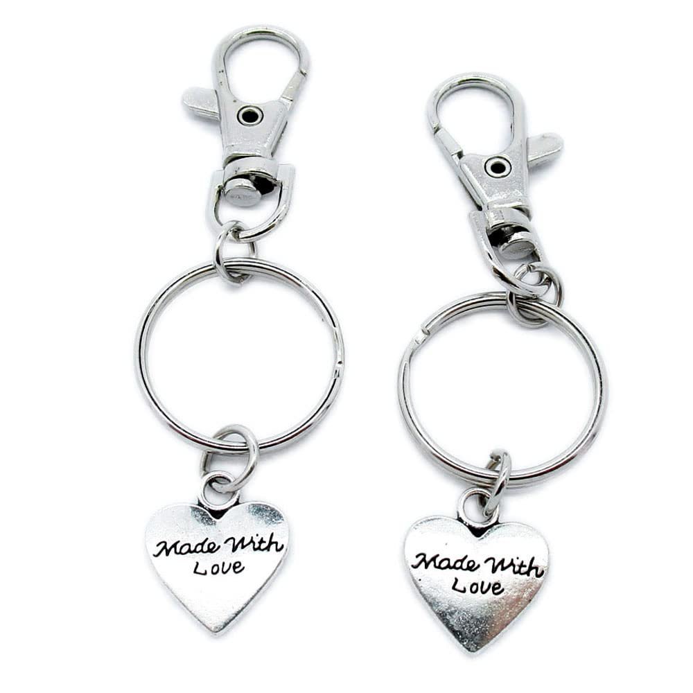 10 Pieces Keyring Keychain Wholesale Suppliers Jewelry Lobster Clasps NM4L3W Love Handmade Signs Tag