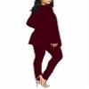 Women's Business Blazer Pant Suit Set for Work 2 Piece Outfits Burgundy XX-Large view 2
