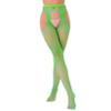 Agoky Women Sexy Pantyhose Tights Mesh Stockings Crotch Opening Stretchy Fishnet Socks Footwear Green One Size view 1