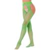 Agoky Women Sexy Pantyhose Tights Mesh Stockings Crotch Opening Stretchy Fishnet Socks Footwear Green One Size view 2