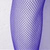 Agoky Women Sexy Pantyhose Tights Mesh Stockings Crotch Opening Stretchy Fishnet Socks Footwear Purple One Size view 4