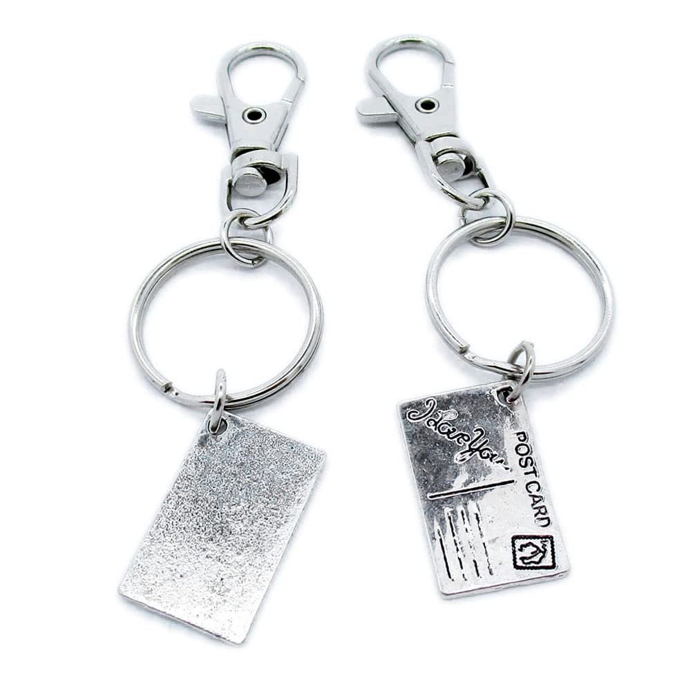 10 Pieces Keyring Keychain Wholesale Suppliers Jewelry Lobster Clasps VQ6U5E Love Postcard