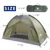 Arctic Lemmings Single Backpack Tent, Waterproof Camping and Hiking Tent can be Used by One Person, Light and Durable (Army Green) view 2