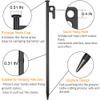 4 Pack Tent Stakes Heavy Duty Metal Tent Pegs for Camping Steel Tent Stakes 16 inch Unbreakable and Inflexible view 4