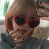 MIDEJACY Heart Shaped Sunglasses For Women,Trendy Heart Glasses Cute Retro Sun Glasses Taylor Cupid Party view 2
