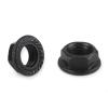 ALEOED 2 Pieces M8 Flange Crank Arms Nuts for Bike Bottom Standard Threaded Type Black Bicycle Crank Nuts view 1