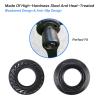 ALEOED 2 Pieces M8 Flange Crank Arms Nuts for Bike Bottom Standard Threaded Type Black Bicycle Crank Nuts view 3