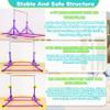 MARFULA 8 Ft Foldable Gymnastic Bar for Kids Age 3-25 of 1-13 Levels, 4 Ft Width 5 Ft Adjustbale Height Kip Bar, 400 lbs Weight Limit, Gymnastic Training Bar Equipment for Teenager Home and Club Use view 3