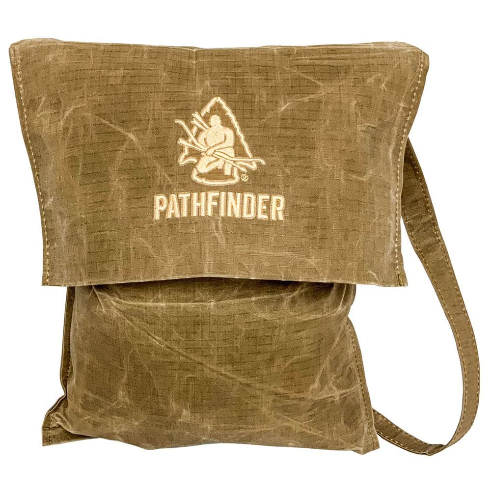 The Pathfinder School Durable Ripstop Waxed Canvas Bag - Haversack - Bushcraft Gear - Single Strap Hiking Pack Gathering Satchel - Pathfinder Survival Bushcraft Bag - 15" x 12"