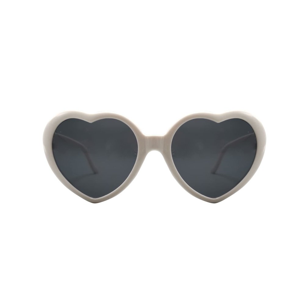 MIDEJACY Heart Shaped Sunglasses For Women,Trendy Heart Glasses Cute Retro Sun Glasses Taylor Cupid Party