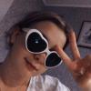 MIDEJACY Heart Shaped Sunglasses For Women,Trendy Heart Glasses Cute Retro Sun Glasses Taylor Cupid Party view 2