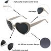 MIDEJACY Heart Shaped Sunglasses For Women,Trendy Heart Glasses Cute Retro Sun Glasses Taylor Cupid Party view 3