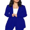 Women's Business Blazer Pant Suit Set for Work 2 Piece Outfits Royal Blue X-Large view 3