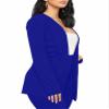 Women's Business Blazer Pant Suit Set for Work 2 Piece Outfits Royal Blue X-Large view 4