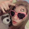 MIDEJACY Heart Shaped Sunglasses For Women,Trendy Heart Glasses Cute Retro Sun Glasses Taylor Cupid Party view 2