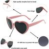 MIDEJACY Heart Shaped Sunglasses For Women,Trendy Heart Glasses Cute Retro Sun Glasses Taylor Cupid Party view 3