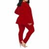 Women's Business Blazer Pant Suit Set for Work 2 Piece Outfits RedB X-Large view 2