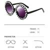 willochra cute Baby round Sunglasses Kids Diamond Crystal Sun Glasses UV400 4-15 Year Summer Shades Colorful Small Eyewear Luxury (pink) view 4