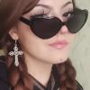 MIDEJACY Heart Shaped Sunglasses For Women,Trendy Heart Glasses Cute Retro Sun Glasses Taylor Cupid Party view 4