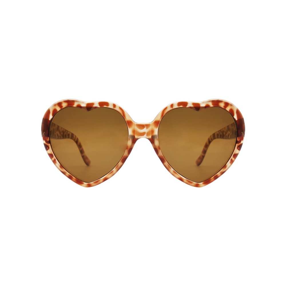 MIDEJACY Heart Shaped Sunglasses For Women,Trendy Heart Glasses Cute Retro Sun Glasses Taylor Cupid Party