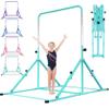 MARFULA Foldable Gymnastic Bar for Kids Ages 3-12, 9 Height Levels, 200 lbs Weight Capacity, 5 Ft Length Gymnastic Kip Bar with Mat, Gymnastic Equipment for Home and Gym Center Indoor Outdoor Use view 1