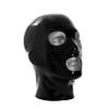LEIMI Latex Hood Men's Rubber Full Face Party Mask With Eye Mouth Holes and Nostril Zipped (L, With Zipper) view 1