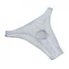 Saohuo Men Front Hole Underwear Sexy Passion Perspective Underpant Athletic Supporter Briefs Bikini Comfortable Well fitting White view 1