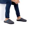 RockDove Men's Original Two-Tone Memory Foam Slipper, Size 9-10 US Men, Dark Grey/Blue view 2
