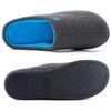 RockDove Men's Original Two-Tone Memory Foam Slipper, Size 9-10 US Men, Dark Grey/Blue view 3