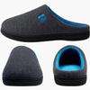RockDove Men's Original Two-Tone Memory Foam Slipper, Size 9-10 US Men, Dark Grey/Blue view 4