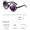 willochra cute Baby round Sunglasses Kids Diamond Crystal Sun Glasses UV400 4-15 Year Summer Shades Colorful Small Eyewear Luxury (white gary) view 3