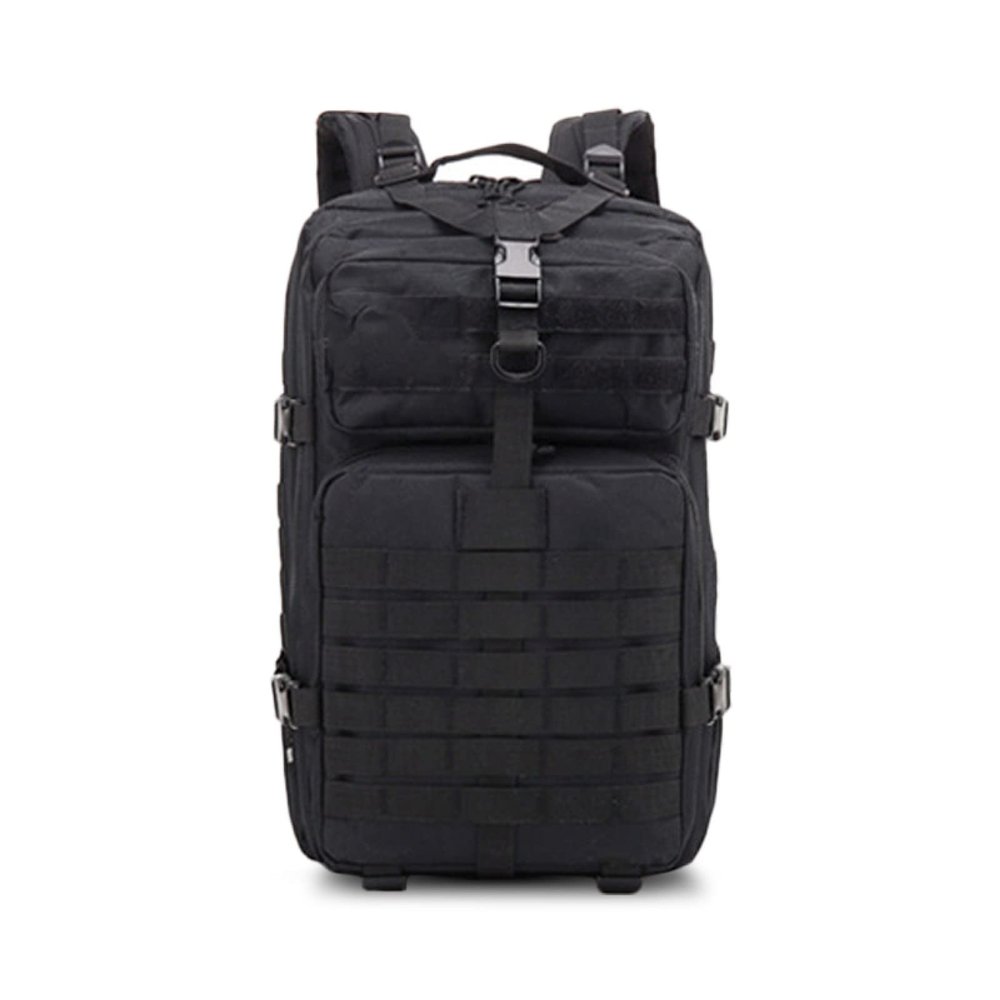 MOMEITU 50L Large Capacity Men Army Military Tactical Backpack 3P Softback Outdoor Waterproof Bug Rucksack Hiking Camping Hunting Bags(Black)