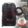 MOMEITU 50L Large Capacity Men Army Military Tactical Backpack 3P Softback Outdoor Waterproof Bug Rucksack Hiking Camping Hunting Bags(Black) view 2