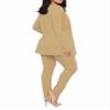 Women's Business Blazer Pant Suit Set for Work 2 Piece Outfits Khaki Large view 2