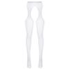 Agoky Women Sexy Pantyhose Tights Mesh Stockings Crotch Opening Stretchy Fishnet Socks Footwear White One Size view 4