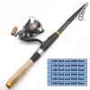 H/A 2.1M Rod Reel Combos Ultralight Carbon Telescopic Fishing Rod Spinning Pole Rod Travel Ultra Light carp Rod ZYHYD (Size : 2.4M Rod and 3000Reel) view 3