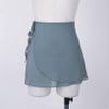 ACSUSS Womens Adult Sheer Wrap Ballet Skirt Tie Waist Chiffon Dance Skate Skirts Dancewear Gray Medium view 4