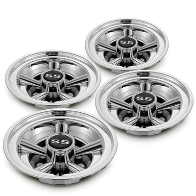 HANGKUNNEE Golf Cart Accessories Wheel Covers Hub Caps for Yamaha/Club CAR/EZ-GO Par Car 8" (Set of 4) (Silver)