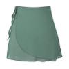 ACSUSS Womens Adult Sheer Wrap Ballet Skirt Tie Waist Chiffon Dance Skate Skirts Dancewear Green Medium view 1