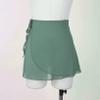 ACSUSS Womens Adult Sheer Wrap Ballet Skirt Tie Waist Chiffon Dance Skate Skirts Dancewear Green Medium view 4