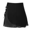 ACSUSS Womens Adult Sheer Wrap Ballet Skirt Tie Waist Chiffon Dance Skate Skirts Dancewear Black Medium view 1