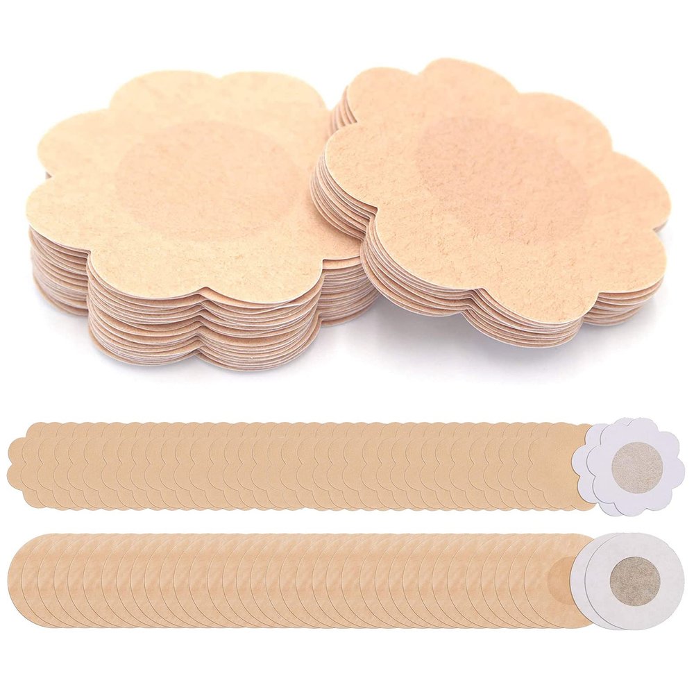 Brozigo 80PCS Nipple Cover 80PCS Pasties Nipple Covers for Woman 40 Pairs Self-adhesive Breast Petals for Summer Dress