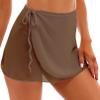 iiniim Women Girls Ladies Ballet Wrap Skirt Over Scarf Tutu Skirt Pull On Elastic Waist Sheer Dance Skirt Light Brown #B Medium view 1